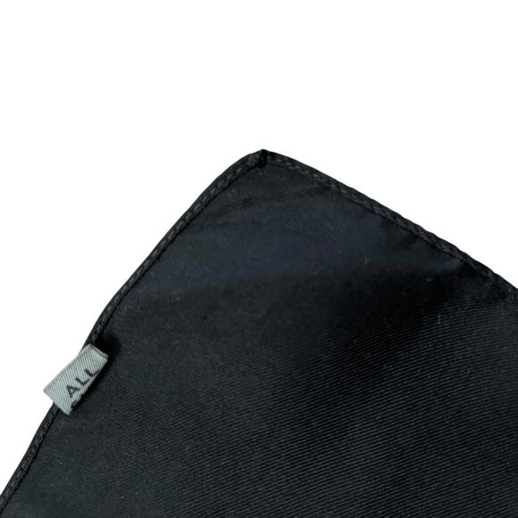 Vintage Black Red Geometric Print Silk Twill Square Scarf - Made in England - Picture 5 of 9